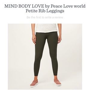 Peace Love World ribbed leggings